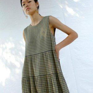 Perfect Micaela Greg Tiered Gingham Dress S